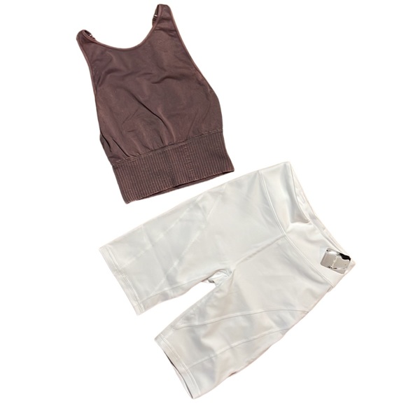 Free People Movement Biker Baby Short/ Good Karma High-Neck Crop size XS/S - Picture 2 of 11